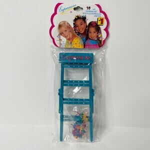 Vintage 90s Y2K Expressions Plastic Earrings 16 Pairs with Ladder Caddy New Blue